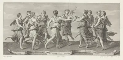 La danse des Muses av Giulio Romano
