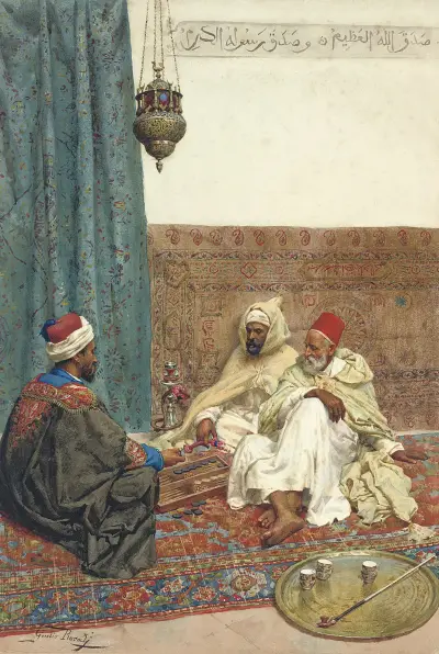 A Game of Tavli av Giulio Rosati