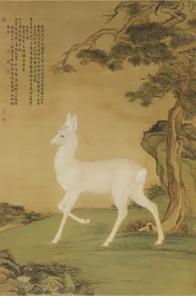 Auspicious Roe Deer av Giuseppe Castiglione