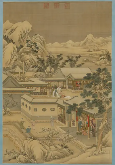 Emperor Qianlong Enjoys New Year’s Pleasures av Giuseppe Castiglione