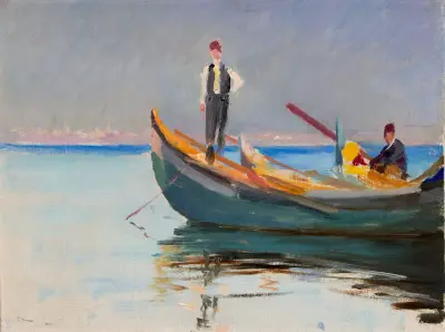Båtar på havet. Från resan till Konstantinopel av Jan Ciągliński