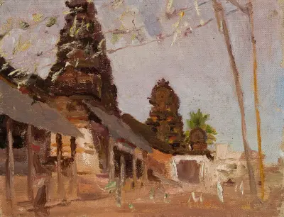 City street – study. From the journey to India av Jan Ciągliński
