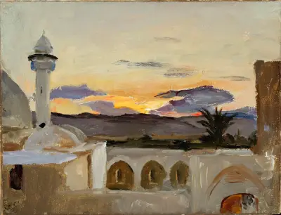 Dschenim in Samaria. From the journey to Palestine av Jan Ciągliński