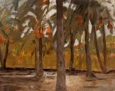 Egyptisk palmsskog. Från resan till Egypten av Jan Ciągliński