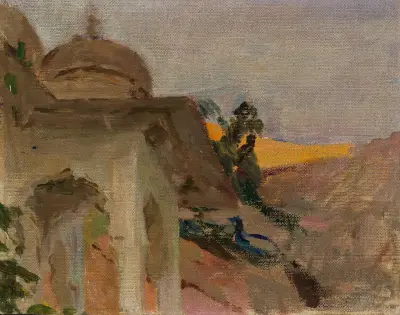 Jaipur – naken med påfågel. Från resan till Indien av Jan Ciągliński