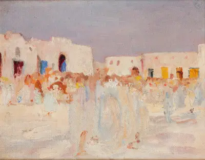 Kairouan (At a Bazaar) av Jan Ciągliński