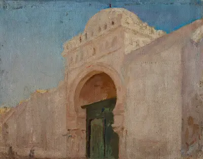 Kairouan (Entrance to the Mosque of the Barber), 1911 – nr 1 av Jan Ciągliński