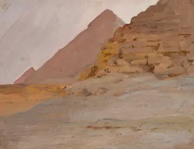 Pyramids. From the journey to Egypt von Jan Ciągliński