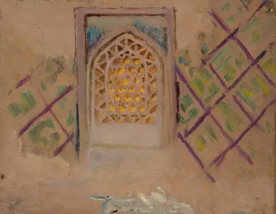 Samarkand, fönster. Från resan till Turkestan av Jan Ciągliński
