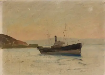 Ship on the Black Sea. From the journey to Constantinople av Jan Ciągliński