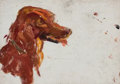 Studie av huvudet på prins Golitsyns hund. Maryino. av Jan Ciągliński