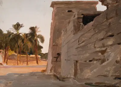 Karnaks tempel i Khonsu. Från resan till Egypten av Jan Ciągliński