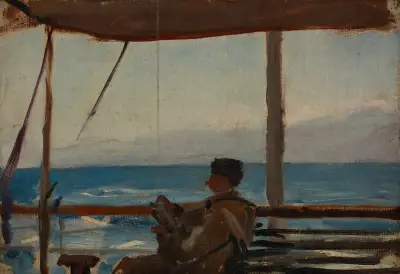 The Caucasus (Łobojkow on a Boat) av Jan Ciągliński