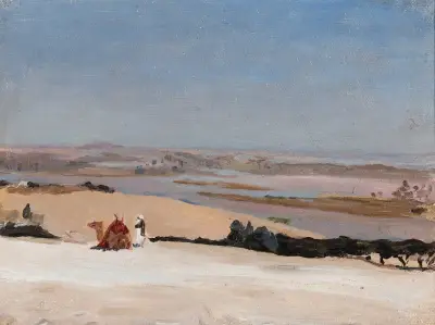 Utsikt från pyramiden. Från resan till Egypten av Jan Ciągliński