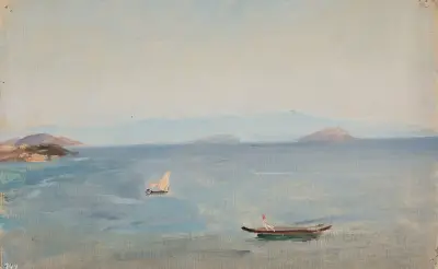Blick auf die bergige Küste. Von der Reise nach Konstantinopel von Jan Ciągliński