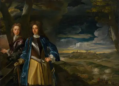 General Michael and John Richardson in the Battle of Belgrade av Sir Godfrey Kneller