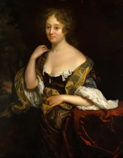 Portrait of Isabella Agneta Deutz av Godfried Schalcken