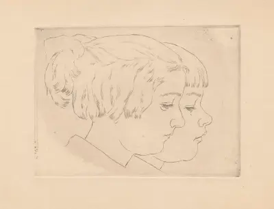 Portret dwojga dzieci av Wiktoria Goryńska