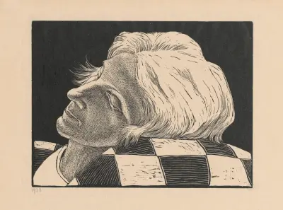 Portret – Głowa na poduszce av Wiktoria Goryńska