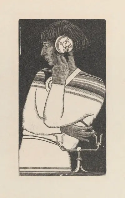 Self-portrait with the telephone av Wiktoria Goryńska