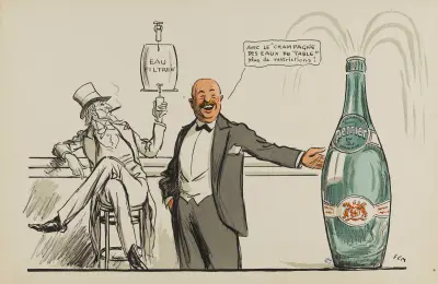 Med 'bordsvattnets champagne' fler restriktioner av Georges Goursat (Sem)