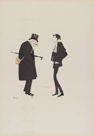 Baron de Brimont et Baron James-Armand de Rothschild von Georges Goursat (Sem)