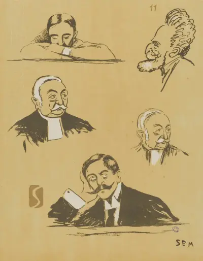 Bolo-Pacha, M. d’Ephraïm, Maître Albert Salles av Georges Goursat (Sem)