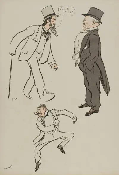 C’est le tango ; comte Louis de l’Aigle, M Martell, Lysis Denaint av Georges Goursat (Sem)