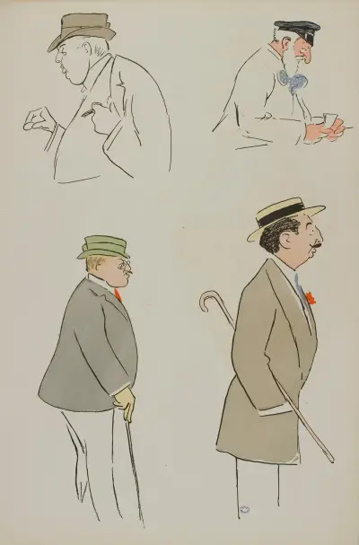 Comte de Palikao, M Boin, M de Villeroy, Marquis de Paris av Georges Goursat (Sem)