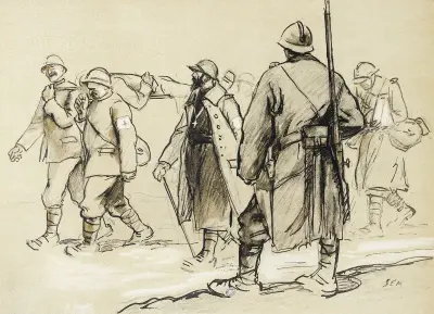 Convoi de blessés av Georges Goursat (Sem)