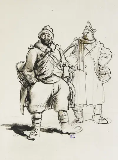 Två poilus av Georges Goursat (Sem)