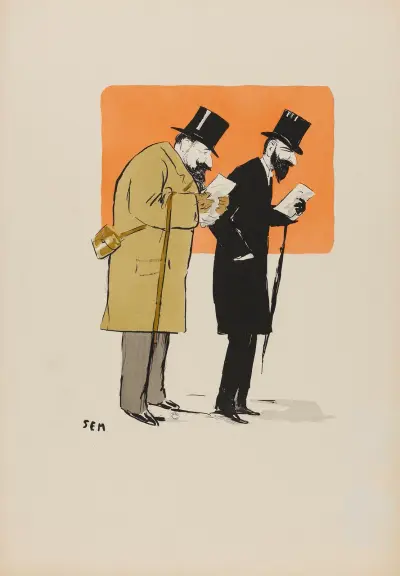 Gaston Dreyfus et Baron David Leonino av Georges Goursat (Sem)