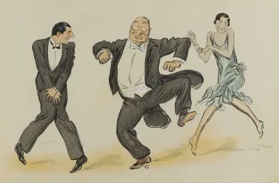 Henri Letellier, Paul Lillaz et Yola dansent av Georges Goursat (Sem)