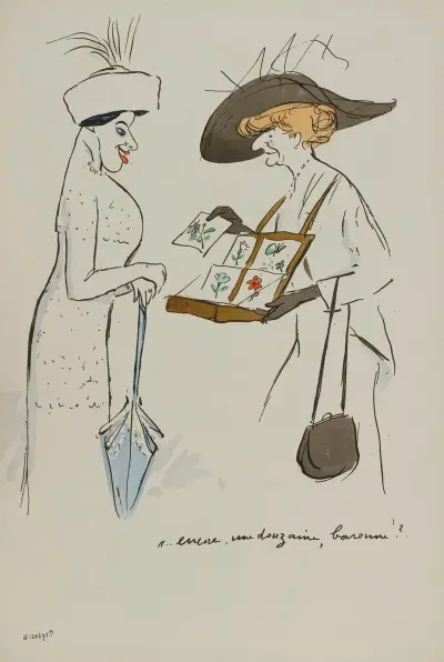 Baronessan Henri de Rothschild och Mathilde Say av Georges Goursat (Sem)