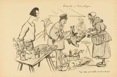 Marknaden på Purée-plage av Georges Goursat (Sem)