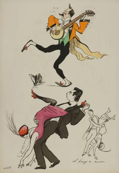 Le tango de demain ; Joël Sol, Jean Guitry av Georges Goursat (Sem)