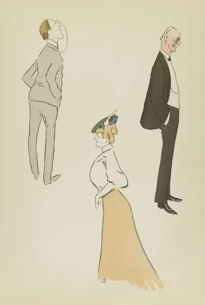 Lord Howard of Walden, personnage masculin non identifié, Mme Chapman av Georges Goursat (Sem)