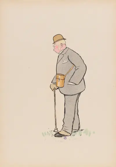 M George Cunnington, engelsk tränare i Chantilly av Georges Goursat (Sem)