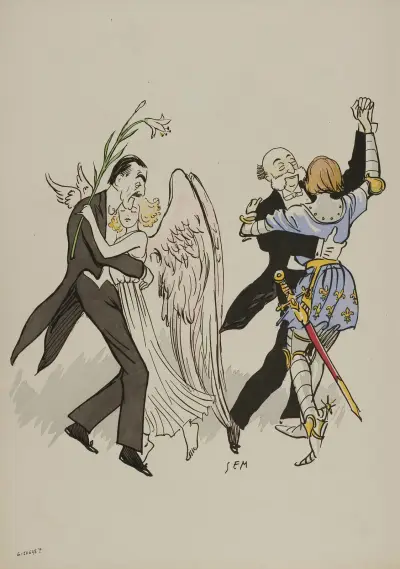 Marcel Fouquier et Arthur Meyer av Georges Goursat (Sem)