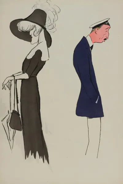 Mme Gugenheim, M Denfert-Rochereau av Georges Goursat (Sem)