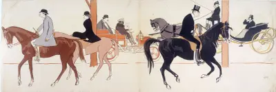 Monsieur Brinquant, Madame Yvonne d’Orville, Marquis de Dion 2 av Georges Goursat (Sem)