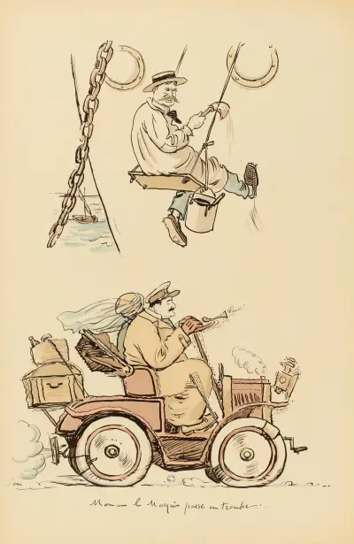 Herr markisen far förbi i rasande fart av Georges Goursat (Sem)