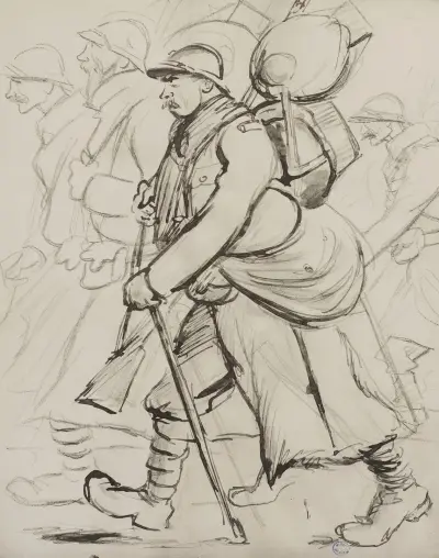 Poilu de profil av Georges Goursat (Sem)