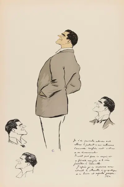 Fyra studier av en engelsk manlig figur av Georges Goursat (Sem)