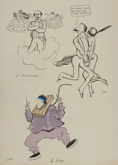 Om han återvände; hertig de Morny, Napoleon III, greve de Palikao av Georges Goursat (Sem)