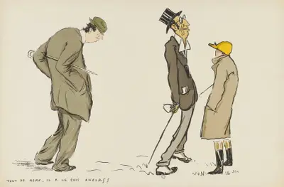Tout de même, il a le chic anglais ! av Georges Goursat (Sem)