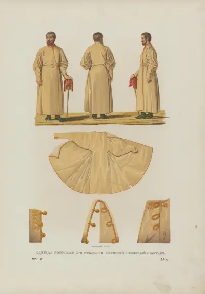 Boyars’ clothes of the XVII century. Morning silk kaftan av Fedor Grigoryevich Solntsev