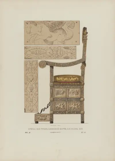 Prince Ioann III’s ivory throne av Fedor Grigoryevich Solntsev
