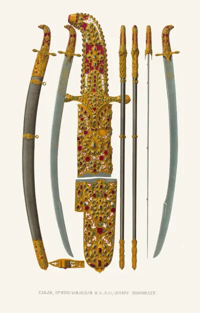 Sablia, pripisyvaemaia V.K. Vladimiru Monomakhu av Fedor Grigoryevich Solntsev