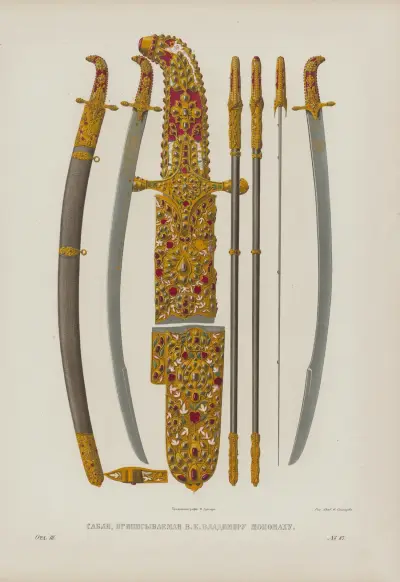 Sabre attributed to Prince Vladimir Monomakh av Fedor Grigoryevich Solntsev